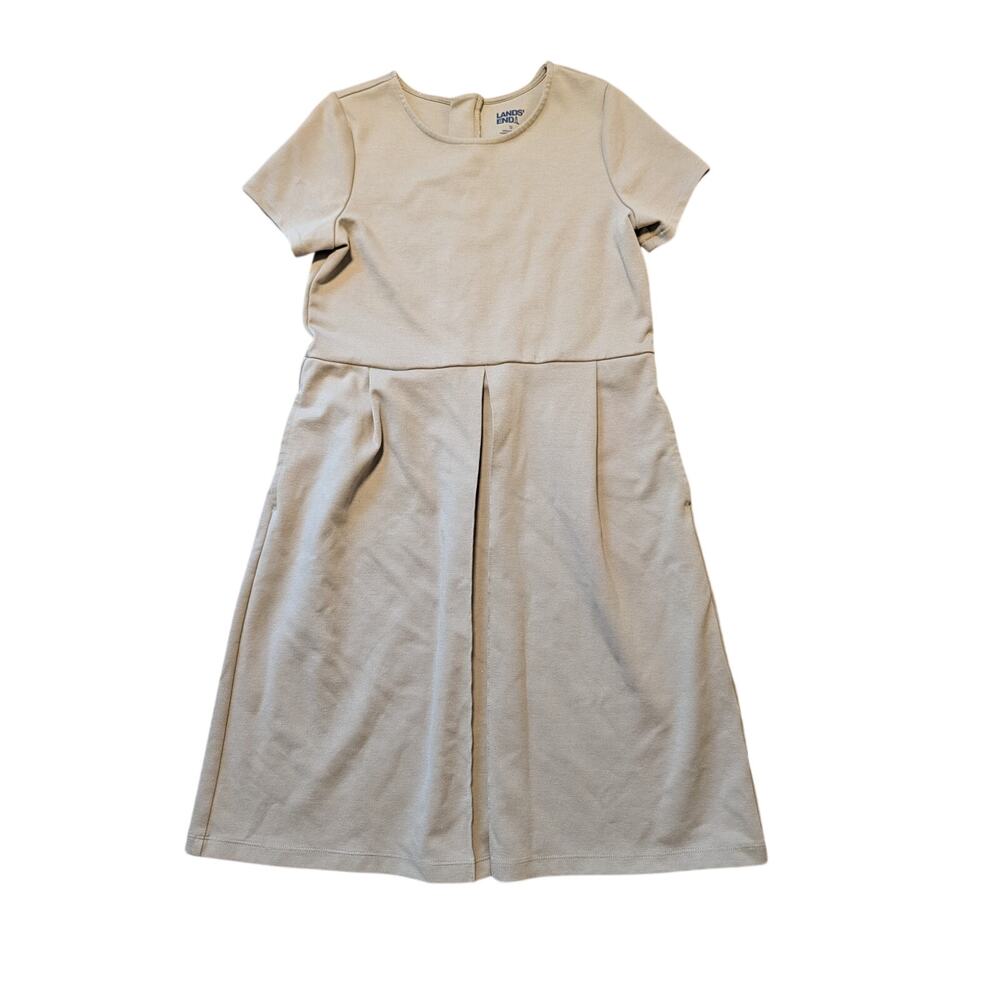 Lands End Girls Tan/khaki dress/jumper, uniform, School, 12, sleeveless